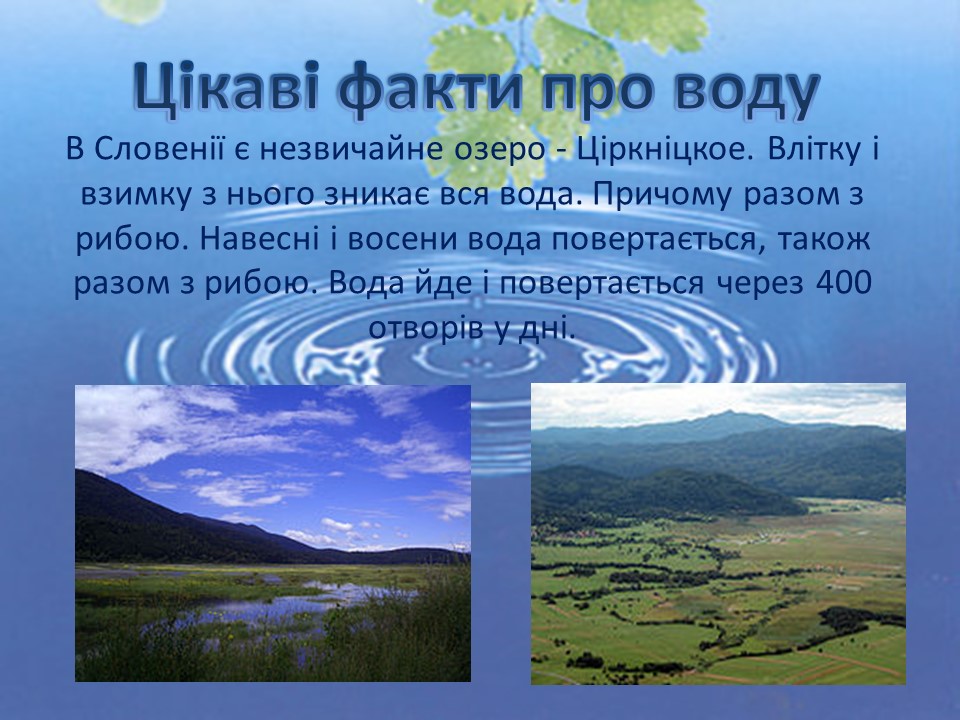 Вода: джерело життя