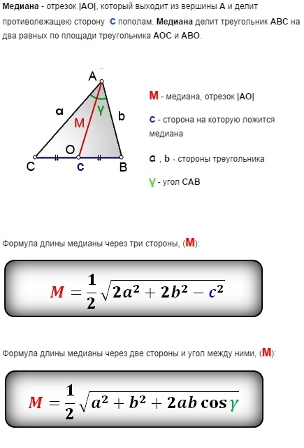 Як вивести формулу медіани трикутника: детальний розбір