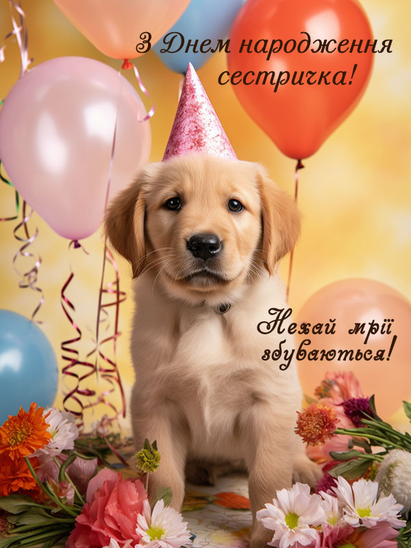 вітання з днем народження сестрі