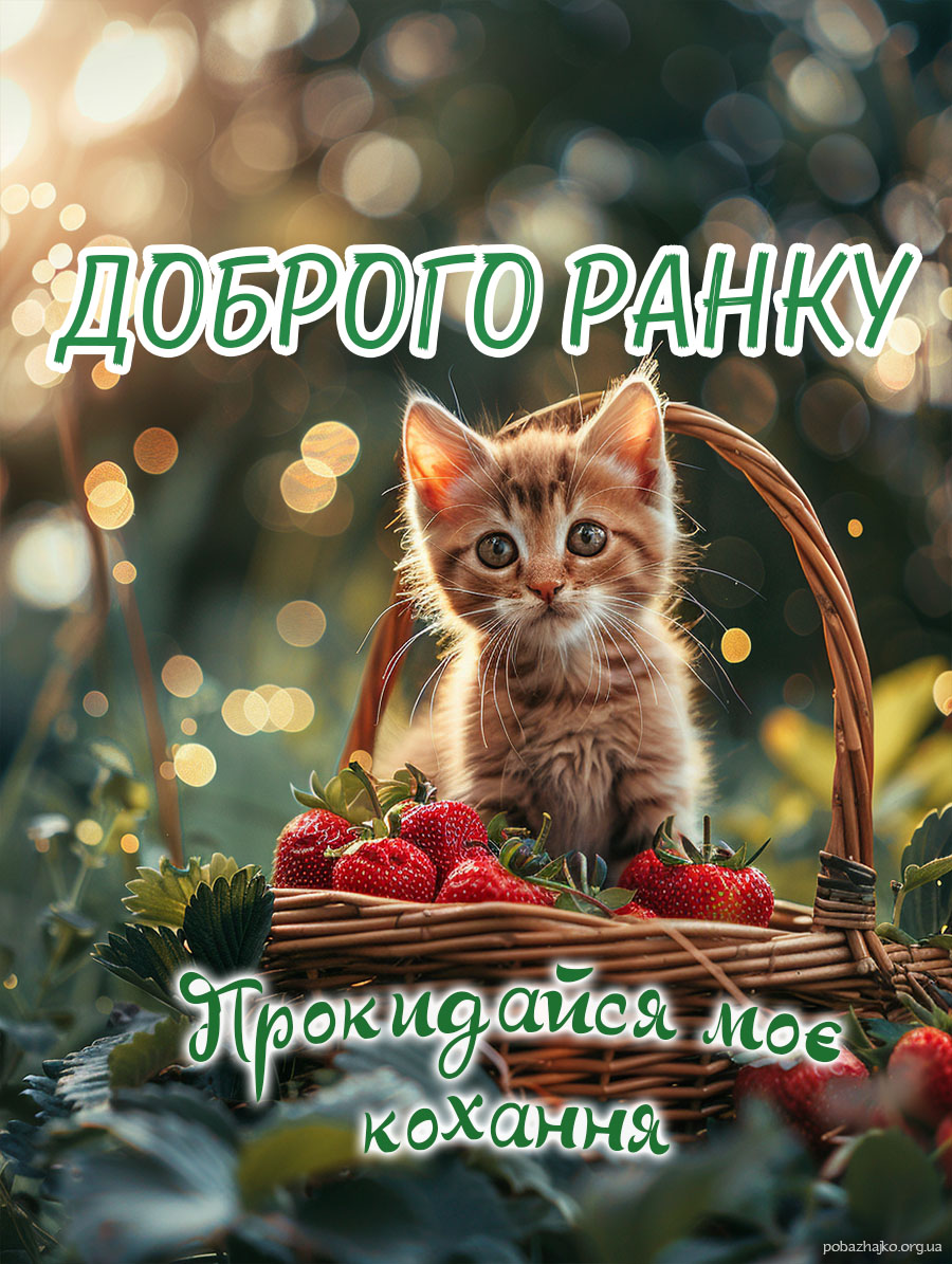 Котик вітає з добрий ранком літа