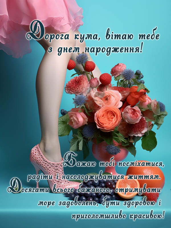 привітання з днем народження кумі від кума, від куми