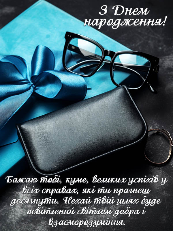 нове стильне вітання куму з днем народження