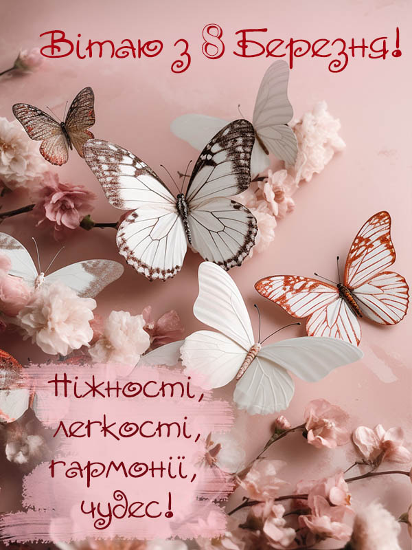 Красиві, ніжні привітання з 8 березня.